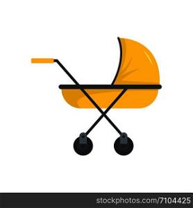 Modern baby carriage icon. Flat illustration of modern baby carriage vector icon for web design. Modern baby carriage icon, flat style