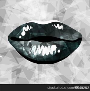 modern background with beautiful lips ?an be used for invitation, congratulation or website