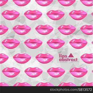 modern background with beautiful pink lips