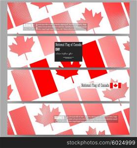 Modern banners. National Flag of Canada Day. Abstract dotted vector background. Set of modern vector banners. National Flag of Canada Day. Abstract dotted vector background.