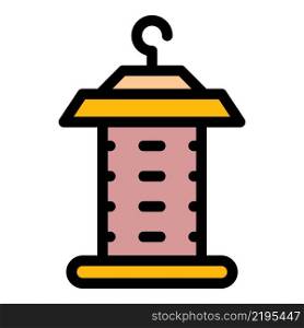 Modern bird feeder icon. Outline modern bird feeder vector icon color flat isolated. Modern bird feeder icon color outline vector
