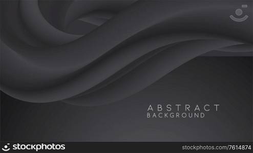 Modern Black abstract design background, Flow motion style. Modern Black abstract design background Flow motion