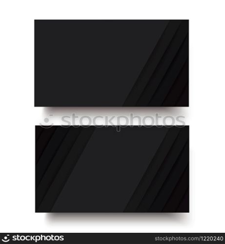 modern black lines double sided business card template vector eps10