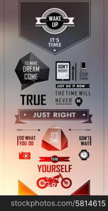 Modern black Quote infographic on blur Background, typography