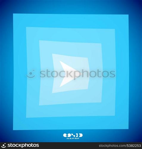 Modern blue arrow creative clean background