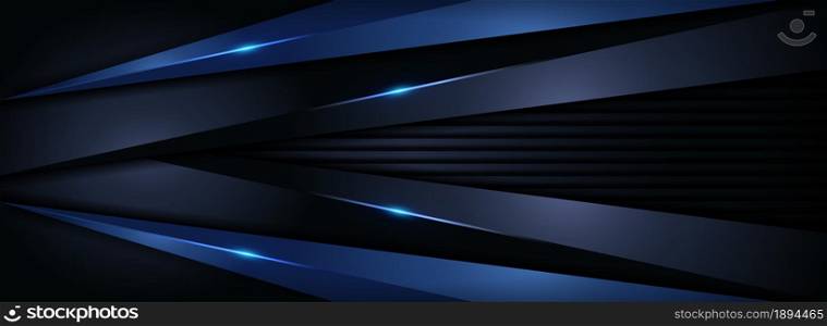 Modern Blue Background with Futuristic Overlap Layered Style Concept. Graphic Design Element.