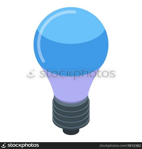 Modern blue bulb icon isometric vector. Smart idea. Think solution. Modern blue bulb icon isometric vector. Smart idea