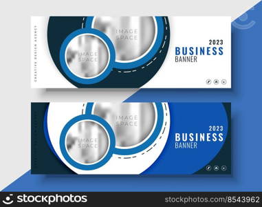 modern blue business banner for your brand