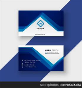 modern blue geometric style business card. modern blue geometric style business card vector illustration
