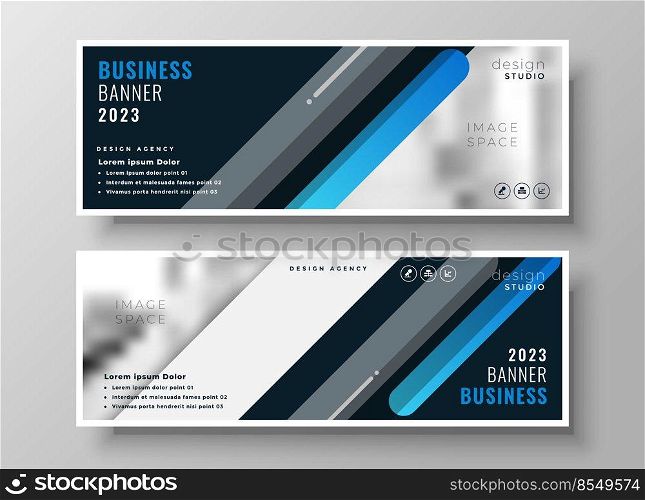 modern blue presentation banner design
