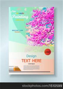 Modern brochure magazine layout template.