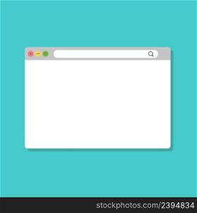 Modern browser window design isolated on blue background. Web window screen mockup.. Modern browser window design isolated on blue background. Web window screen.