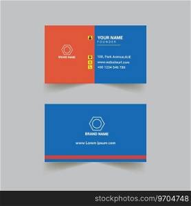 Modern business card template Royalty Free Vector Image