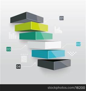 Modern business steps to success, graphs options banner.