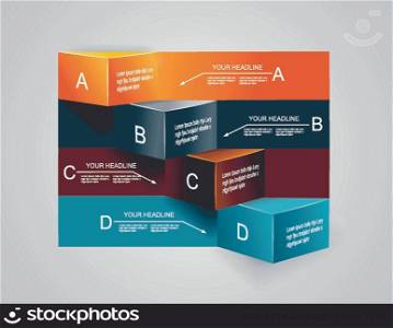 Modern business steps to success, graphs options banner.