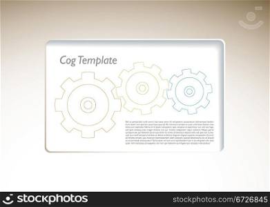 Modern business template background with machine cogs and copyspace