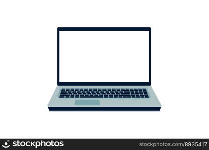 Modern business template with laptop, computer on white background. Vector mockup isolated. Home office workplace. Freelance. White screen, for web design. Black and gray color. Modern business template with laptop, computer on white background. Vector mockup isolated. Home office workplace. Freelance. White screen, for web design. Black and gray color. 