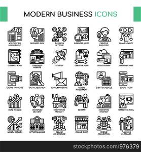 Modern Business , Thin Line and Pixel Perfect Icons