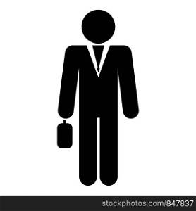 Modern businessman icon. Simple illustration of modern businessman vector icon for web design isolated on white background. Modern businessman icon, simple style
