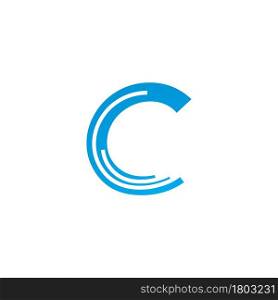 Modern C Initial letter alphabet font logo vector design