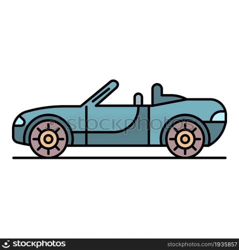 Modern cabriolet icon. Outline modern cabriolet vector icon color flat isolated. Modern cabriolet icon color outline vector