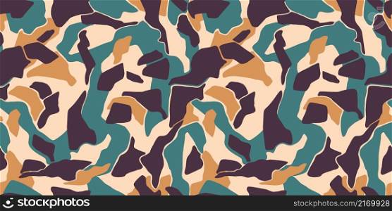Modern camouflage seamless pattern. Vector abstract design for paper, cover, fabric, interior decor and other users.. Modern camouflage seamless pattern. Vector abstract design for paper, cover, fabric, interior decor and other