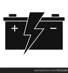 Modern car battery icon. Simple illustration of modern car battery vector icon for web design isolated on white background. Modern car battery icon, simple style