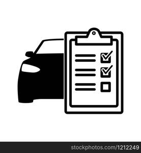 modern Car check Checklist sign Vector illustration icon.