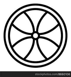 Modern car wheel icon outline vector. Tire rim. Jdm steel. Modern car wheel icon outline vector. Tire rim
