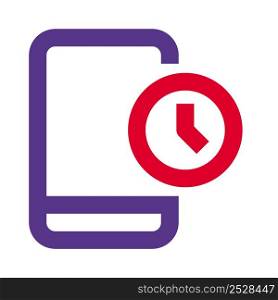 Modern cell phone stopwatch timer notification alert