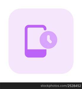 Modern cell phone stopwatch timer notification alert