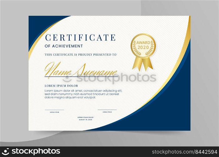 modern certificate award diploma template