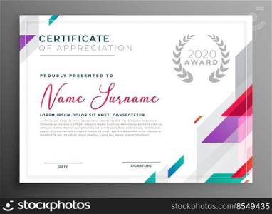 modern certificate award template design. modern certificate award template design vector illustration