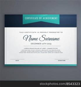 modern certificate of achievment