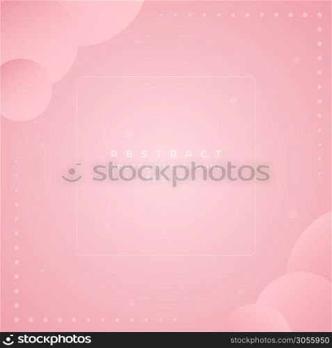 Modern circle shape color pink bright pastel art halftone design minimal style. vector illustration