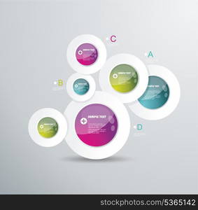 Modern circle vector background. Can be used for infographics, workflow layout, diagram, number options, web design, business cover.