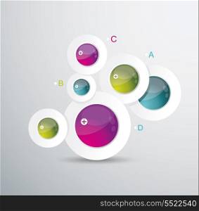 Modern circle vector background. Can be used for infographics, workflow layout, diagram, number options, web design, business cover.