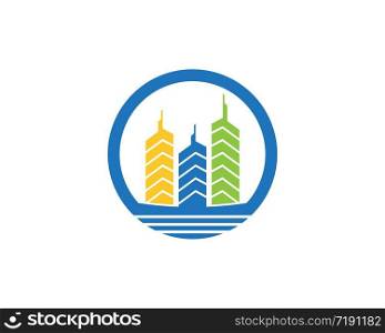 Modern city logo template vector