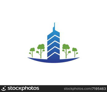 Modern city logo template vector