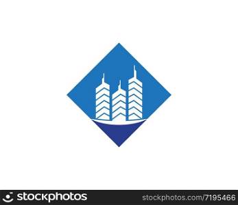 Modern city logo template vector