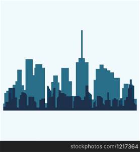 Modern City skyline . city silhouette. vector illustration in flat design