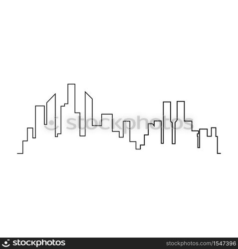 Modern City skyline . city silhouette. vector illustration in flat design