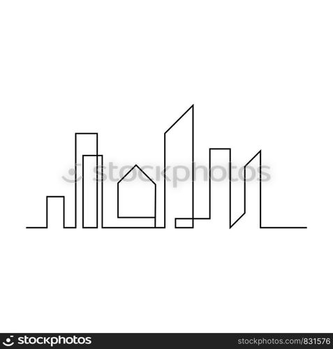 Modern City skyline . city silhouette. vector illustration in flat design