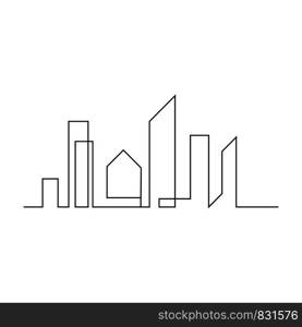 Modern City skyline . city silhouette. vector illustration in flat design