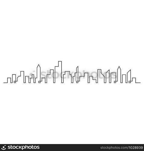 Modern city skyline concept vector illustration design