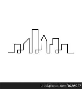Modern city skyline concept vector illustration design