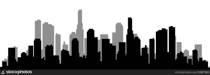 Modern City Skyline Vector - Vector