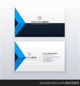 modern clean business card vector design template
