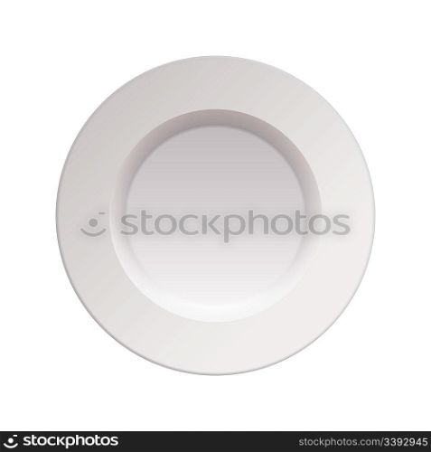 Modern clean china dinner plate for a cafe