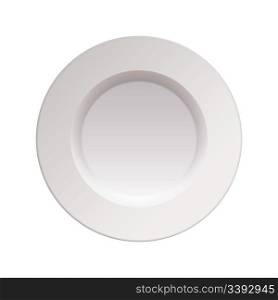 Modern clean china dinner plate for a cafe